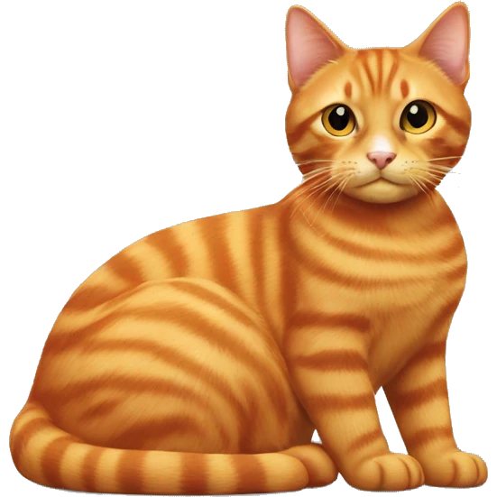 orange tabby cat and black cat  emoji