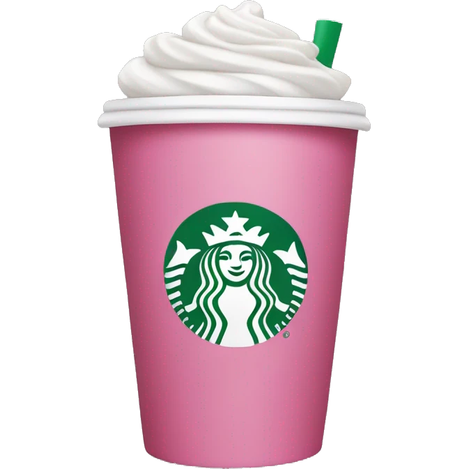Pink Starbucks cup emoji