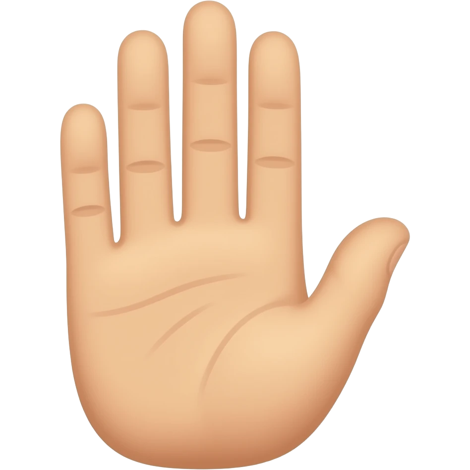 Flat hand emoji