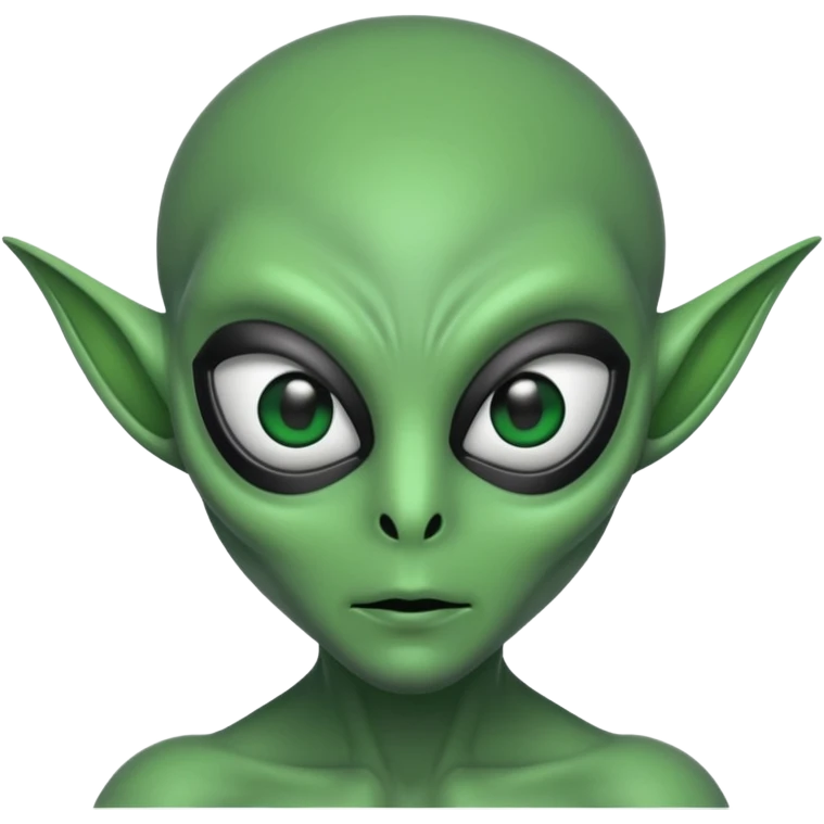 an alien with mask and 
 emoji