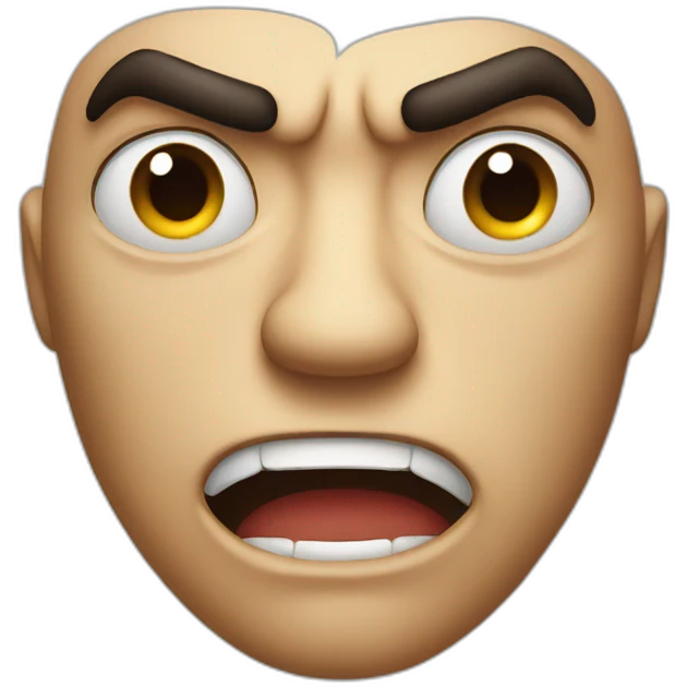 Angry face emoji