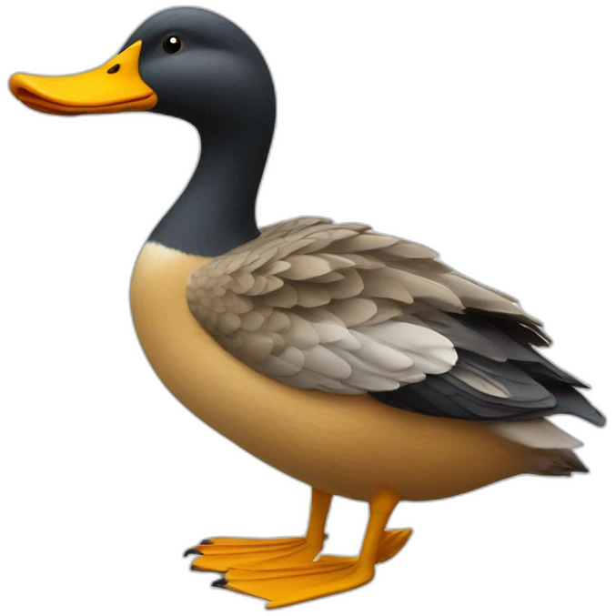 Canard sur un loup emoji