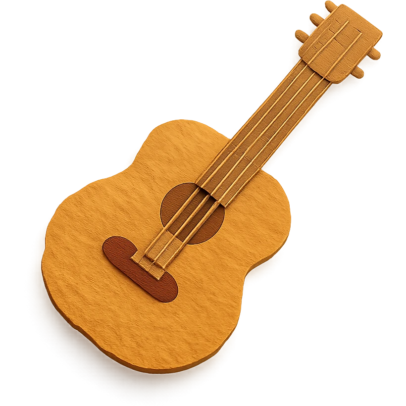 paper craft style chicken nugget guitar emoji