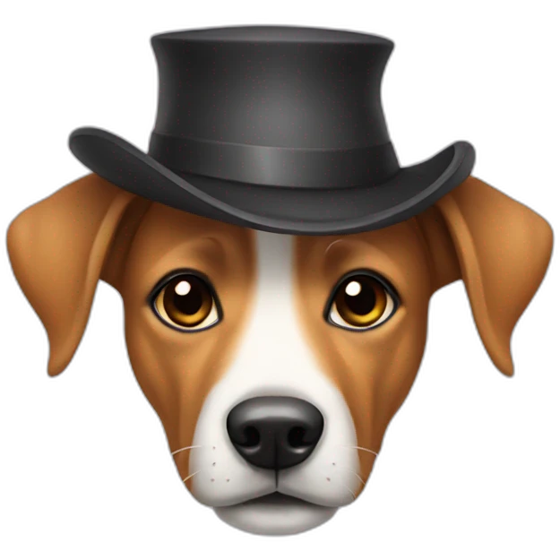 dog with hat emoji