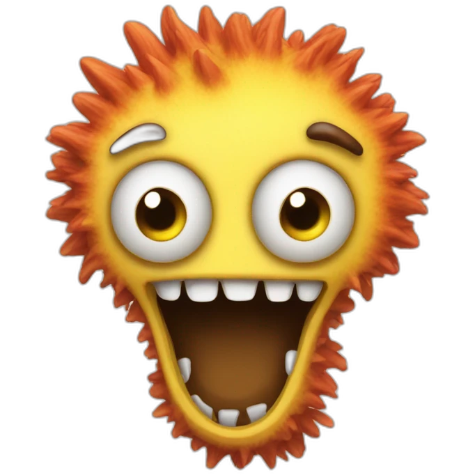 an h letter like a flurry monster from Monsters SA emoji