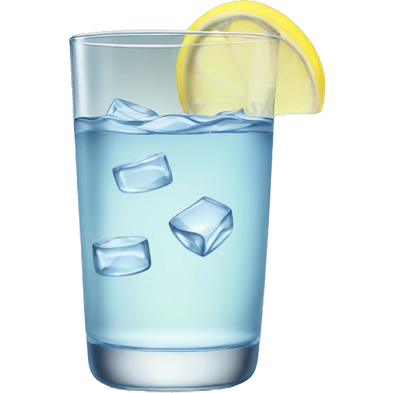 glass of water with lemon slices emoji