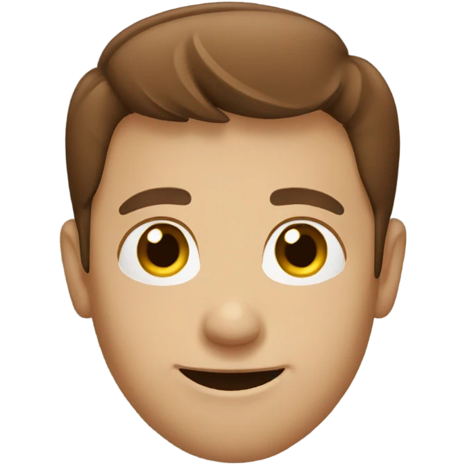 smiling portrait with brown hair emoji