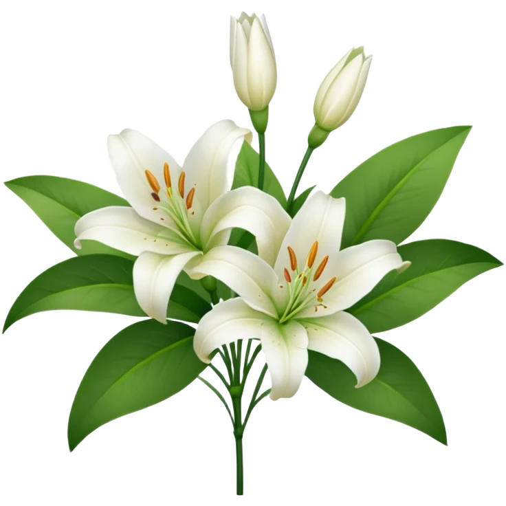 White lilies  emoji