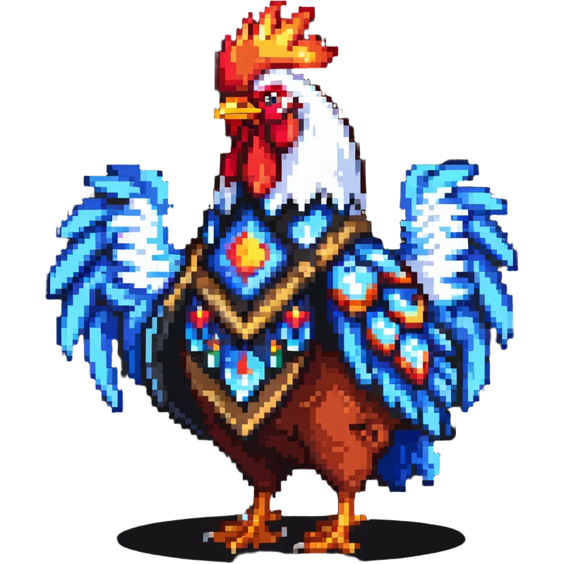 rooster shaman emoji