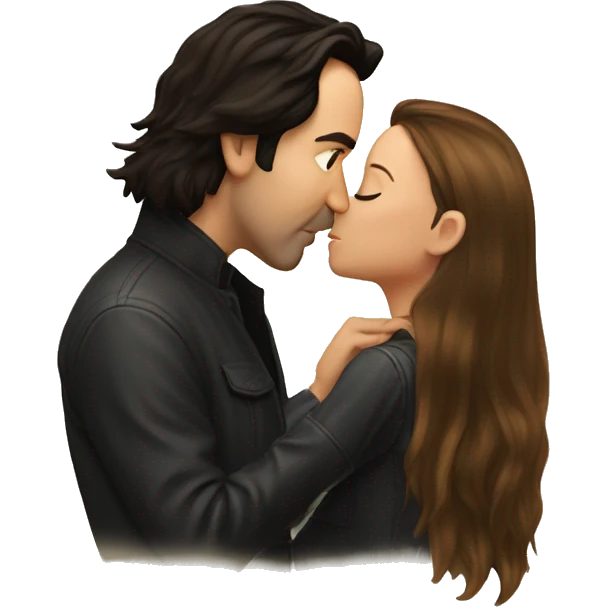 John Cusack Kisses Girl with Brown Long hair emoji