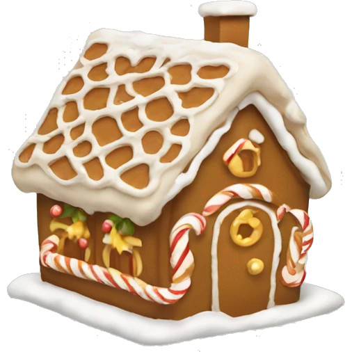 beige Christmas ginger bread house  emoji