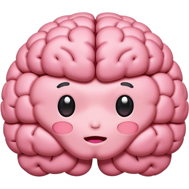 cute brain emoji