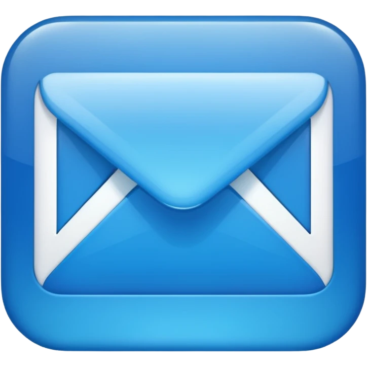 email app icon on blue bg emoji