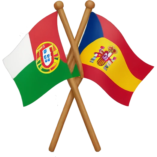 Portugal and Spain Flags  emoji