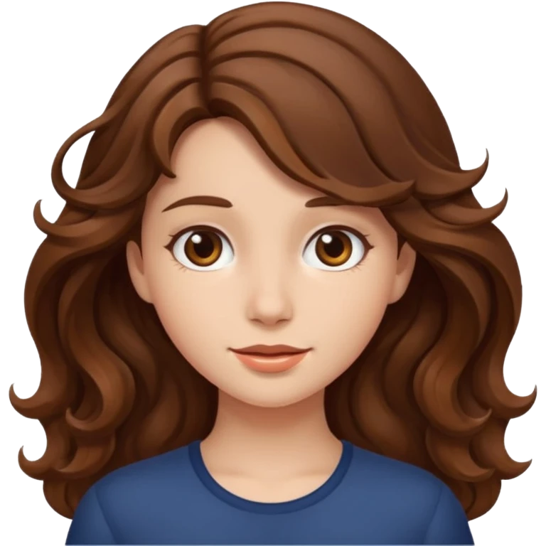 Fille au cheveux ondulés  emoji