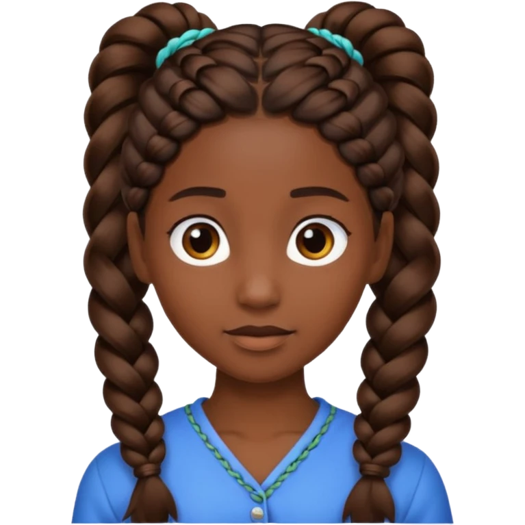 just hair braided hair tail emoji