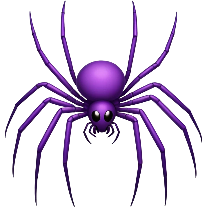 simple purple spider flat 2D no background minimal features emoji