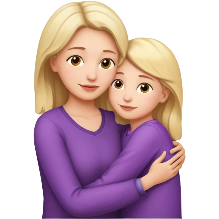 mom and daughter hugging emoji