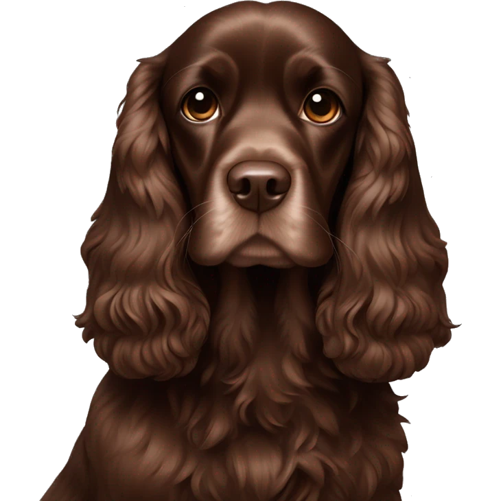Chocolate brown cocker spaniel  emoji