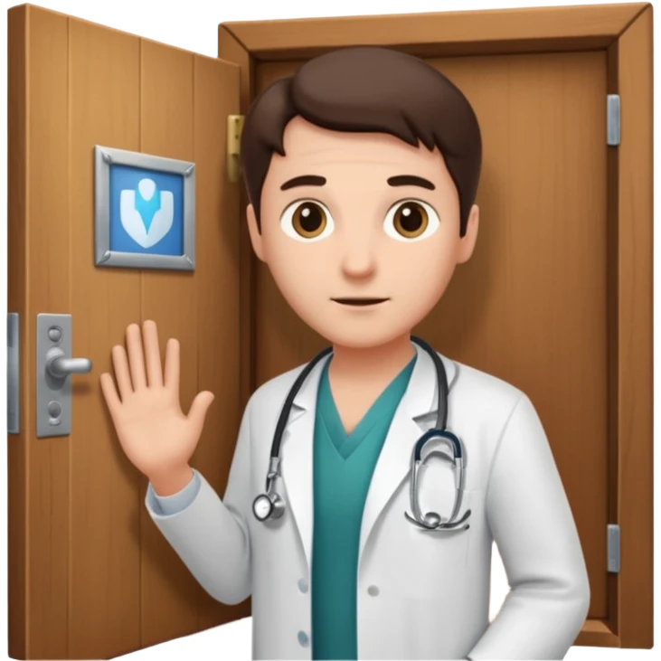 doctor opening a door emoji