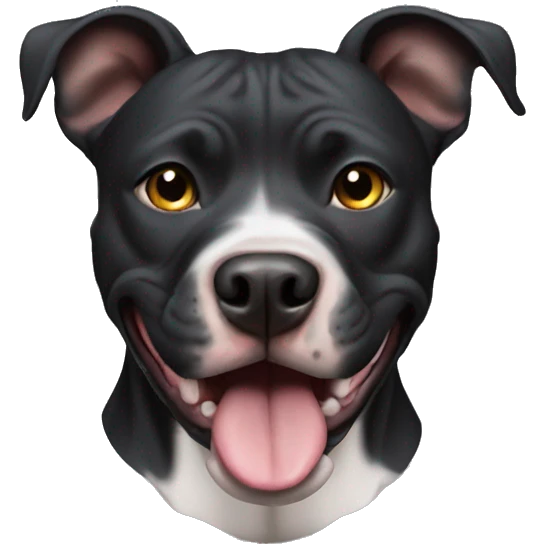 perro pitbull negro emoji