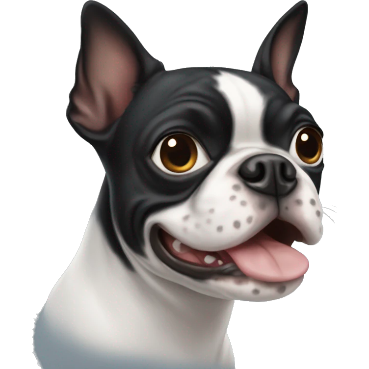 A Boston terrier emoji