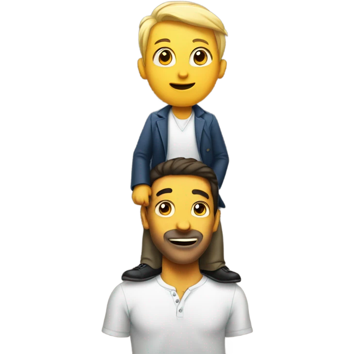 Standing on peoples shoulders  emoji