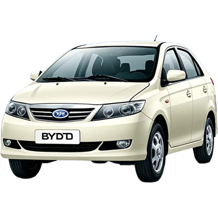 Изометрическая модель машины BYD, слегка мультяшная стилистика, прозрачный фон emoji
