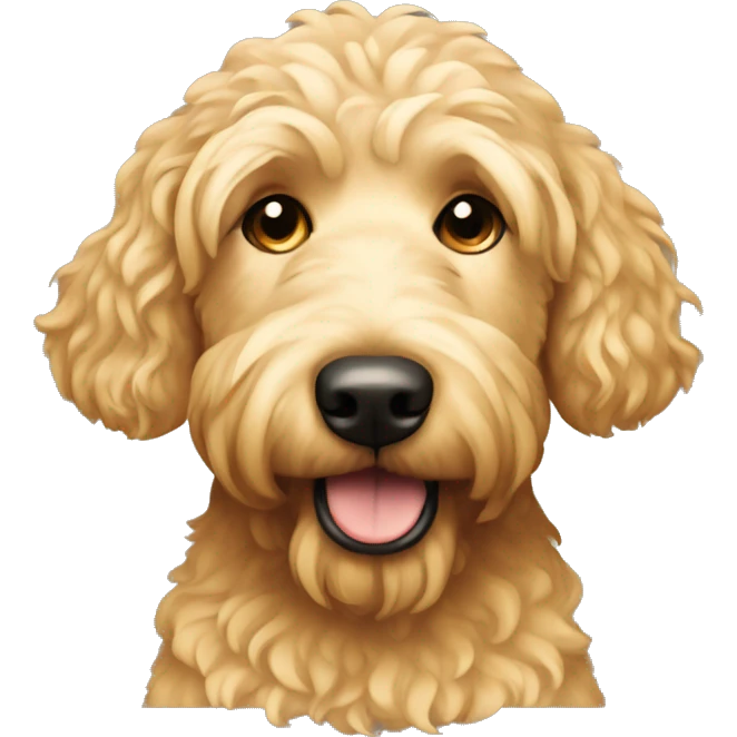 Golden doodle blonde dog emoji