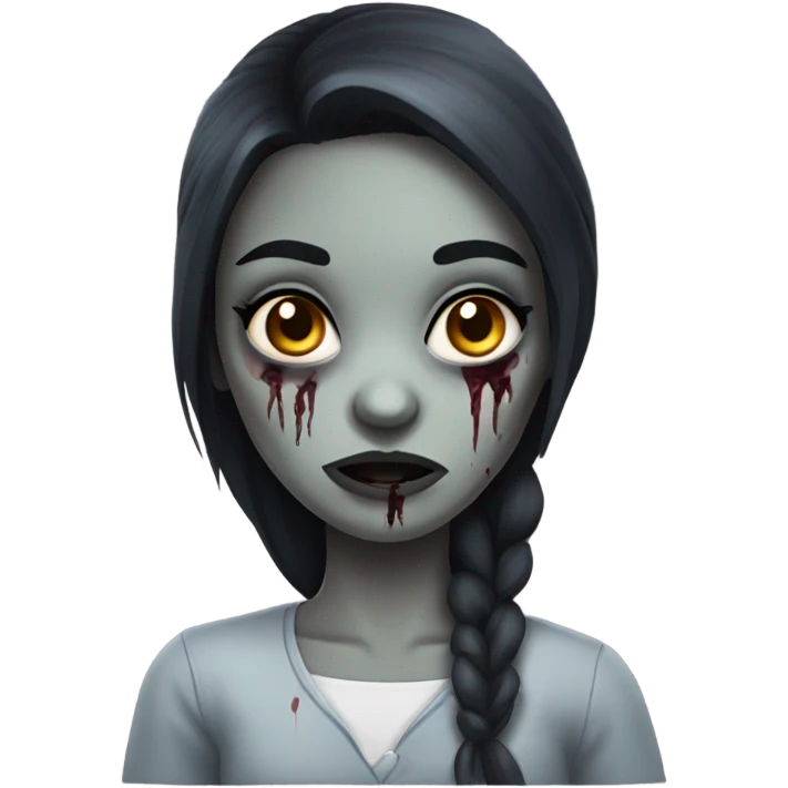 girl zombie with dark hair emoji