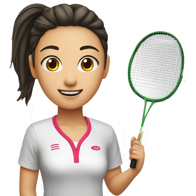 Badminton girl emoji