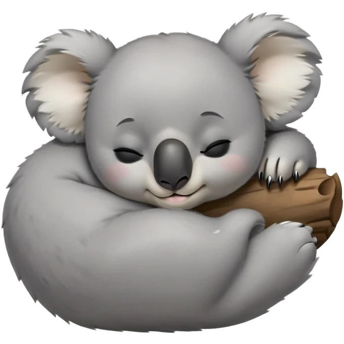 meme-worthy-cute-sleeping-koala-portrait-emoji,-head-resting-peacefully-with-a-contented-smile,-showcasing-a-cuddly-build-and-a-luxuriously-soft-grey-fur,-eyes-closed-in-a-serene,-restful-snooze,-simplified-yet-hilariously-adorable-features,-sleeping cute emoji