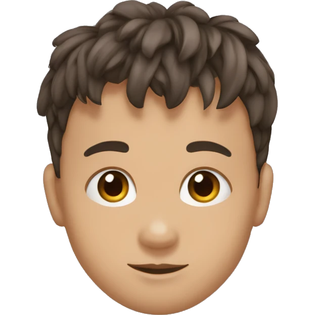 niño con nariz grande y flequillo de piel morena  emoji