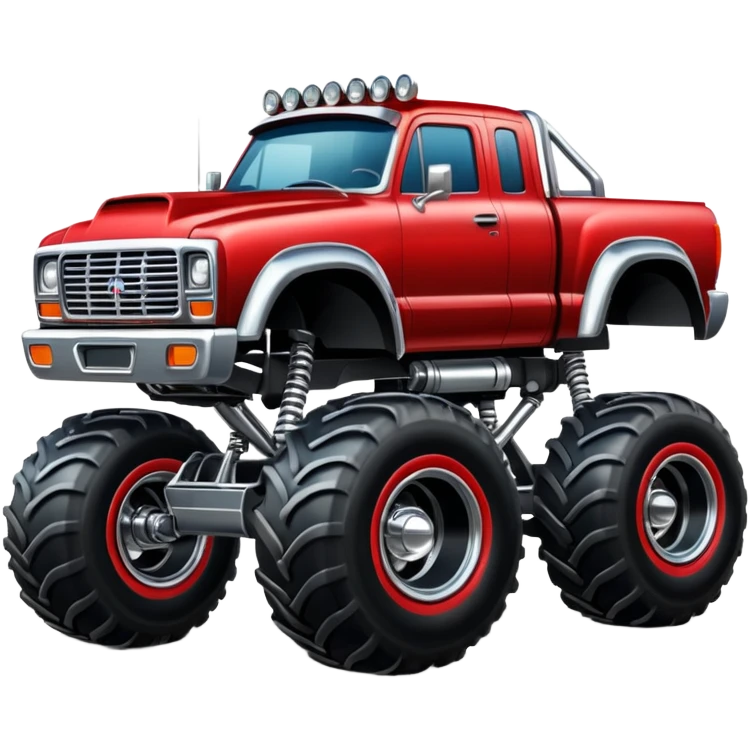 Big car monster truck with big wheels emoji