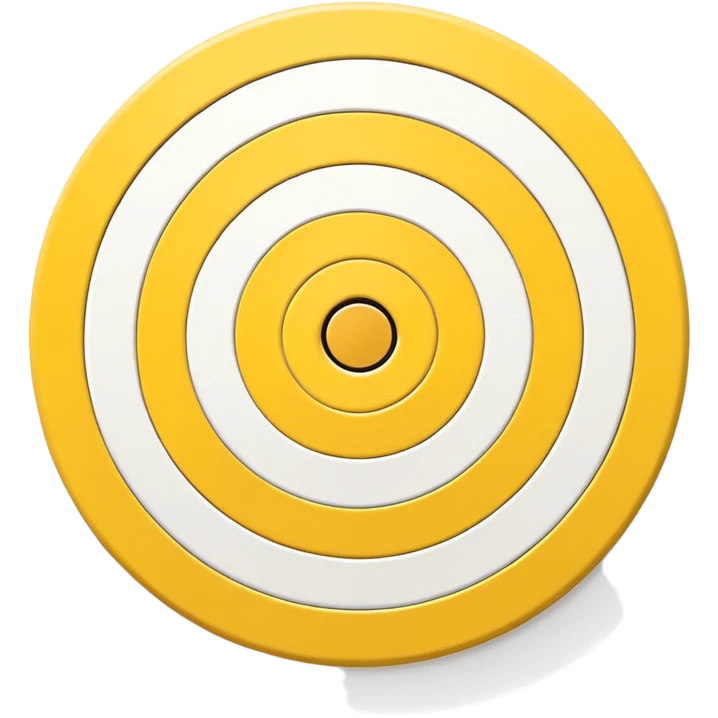 bullseye target emoji in yellow and white emoji