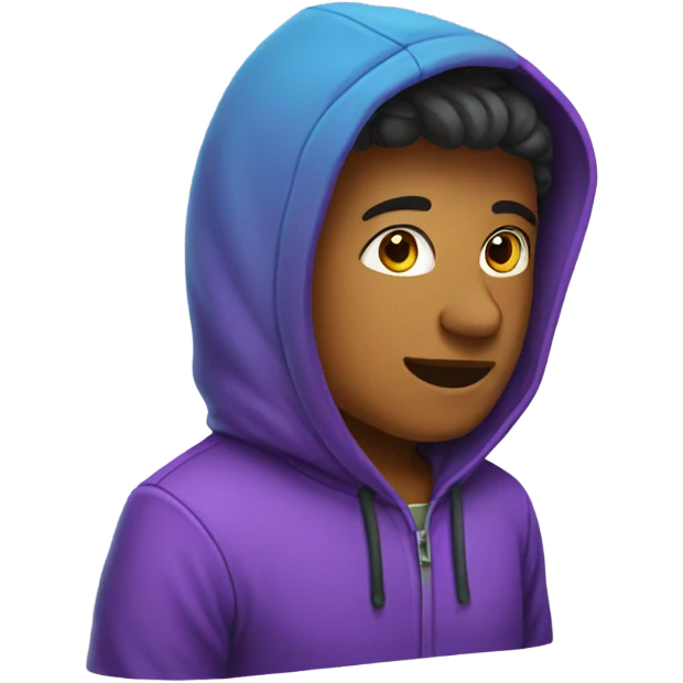 Colorful hoodie emoji