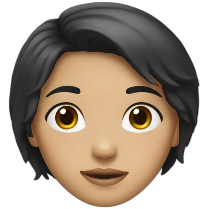 a girl with black hair emoji