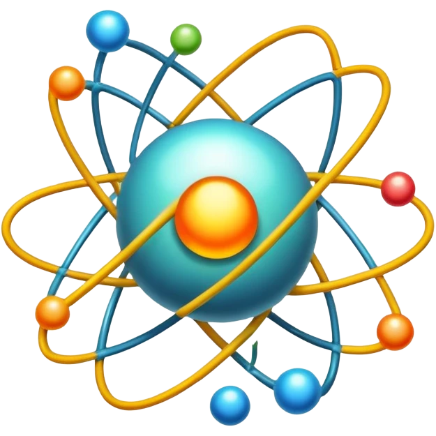 Atom with valence electrons showing electron shell configuration emoji