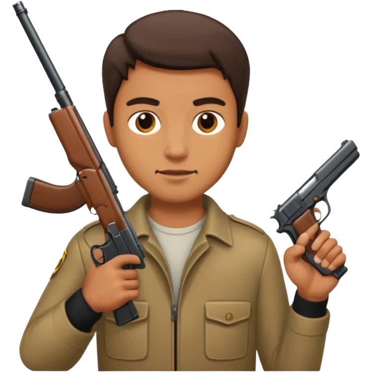 Guy with gun emoji