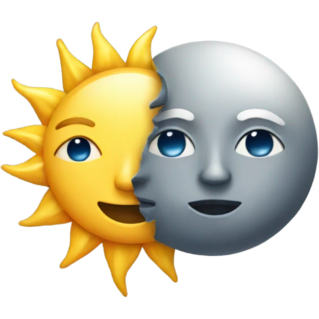 sun and moon together emoji