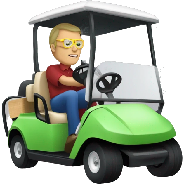 Mayer Adam West driving a golf cart emoji