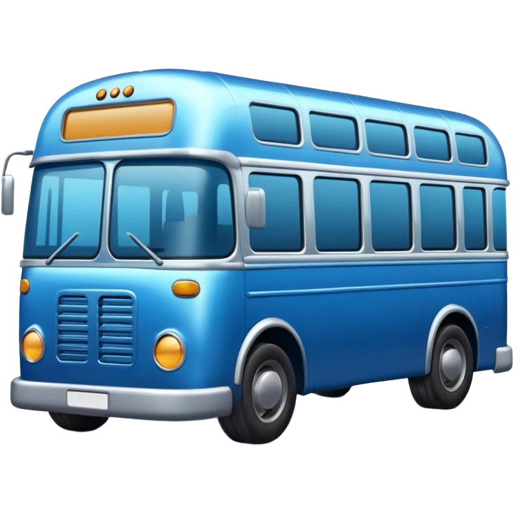 blue bus emoji