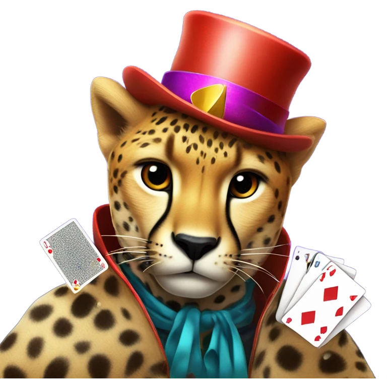 Cheetah doing magic emoji