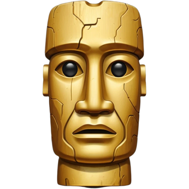 🗿 Gold moai emoji