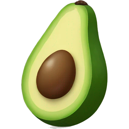 Half Avocado with seed  emoji