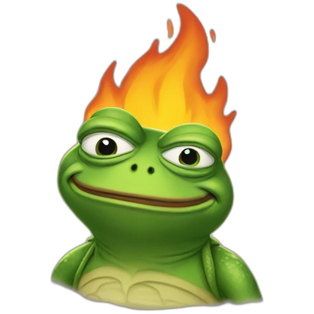 pepe the frog fire emoji