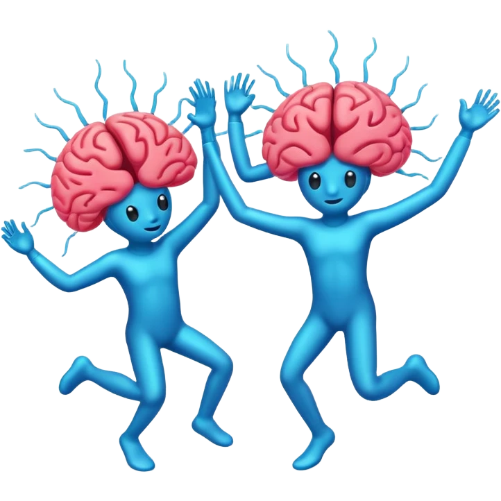 Last two brain cells dancing emoji