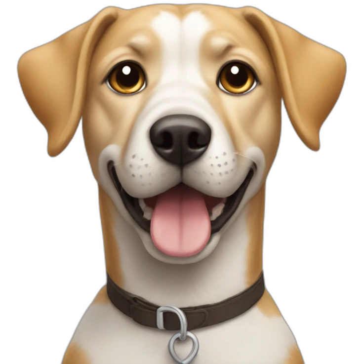 Chat sur un chien emoji