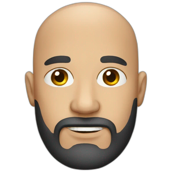 bald man with beard emoji