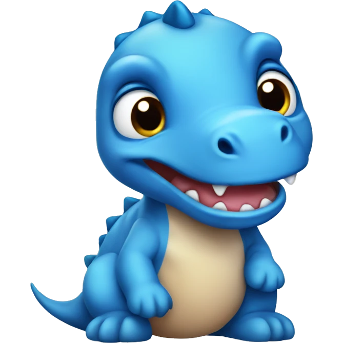 Blue baby dinosaur  emoji